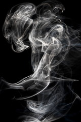 Smoke on black background