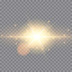 White glowing light explodes on a transparent background. 