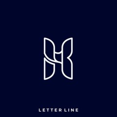 Abstract Letter Illustration Vector Design template