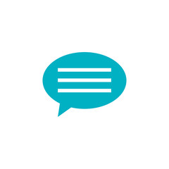 speech bubble flat style icon