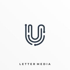 Abstract Letter Illustration Vector Design Template