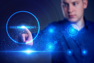 Business, Technology, Internet and network concept. Recruitment career employee interview business HR Human Resources concept.