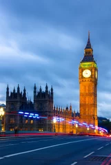 Foto op Canvas Big Ben Clock Tower and Parliament house at city of westminster, London England UK © Lukas Uher