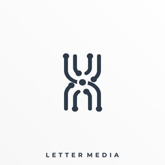 Abstract Letter Illustration Vector Design Template