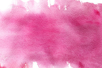 Abstract watercolor stain of wine red isolated on a white background. Hand drawn watercolor illustration. High resolution. Large size. Design concept for wine, alcohol, grape, drinks.