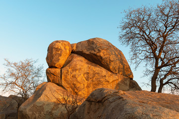 big boulders in desert