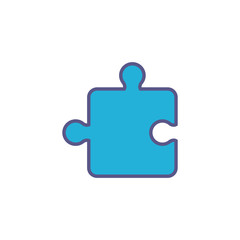 team puzzle piece fill style icon