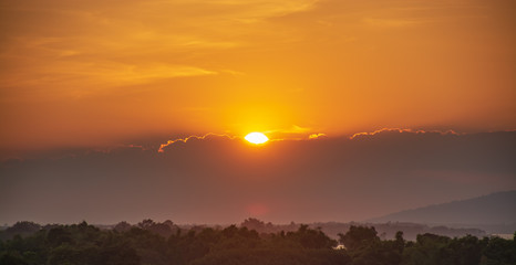 Fototapeta premium Scenic View Of Dramatic Sky During Sunset 
