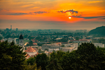 Fototapeta premium Sunrise at Ljubljana, capital of Slovenia