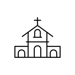 church building line style icon