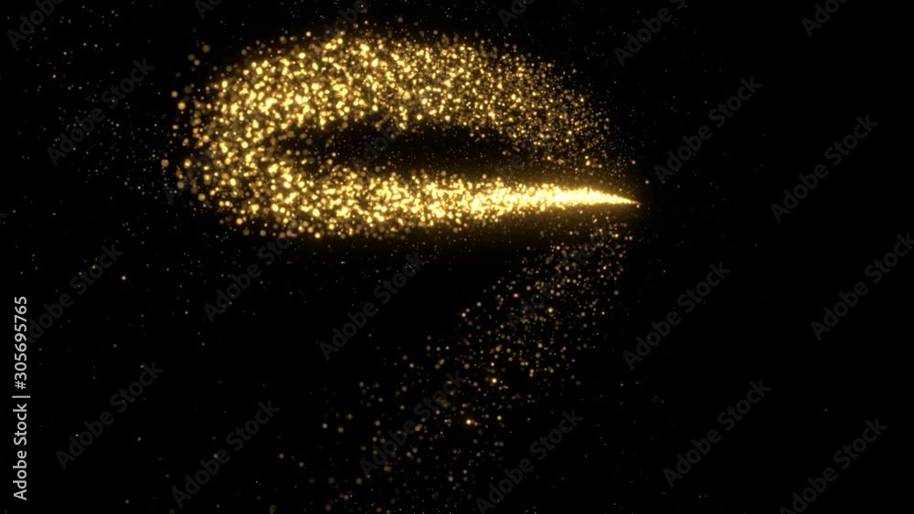Canvas Prints particle trail gold transition alpha matte