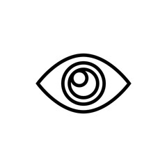 eye icon trendy flat design