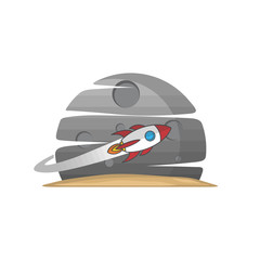 space shuttle rocket sign color logo logotype vector