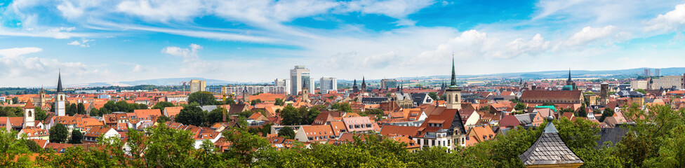 Naklejka na ściany i meble Panoramic view of Erfurt