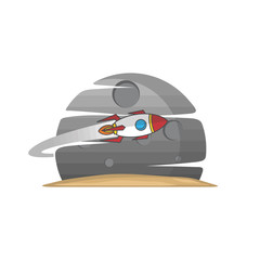 space shuttle rocket sign color logo logotype vector