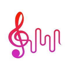 Music Note Logo Design Concept Vector. Note Play Music Logo Template. Icon Symbol. Illustration