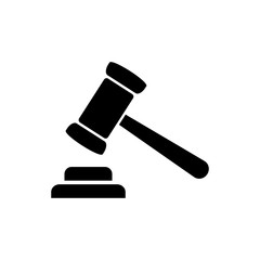 Judge Gavel Auction Icon Vector Illustration