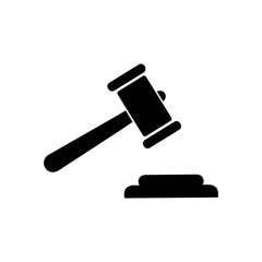 Judge Gavel Auction Icon Vector Illustration