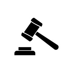 Judge Gavel Auction Icon Vector Illustration