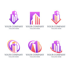Modern Real Estate Logo Vector Set