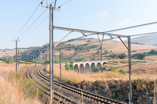 Railroad between South Africa and Mozambique at Waterval Boven