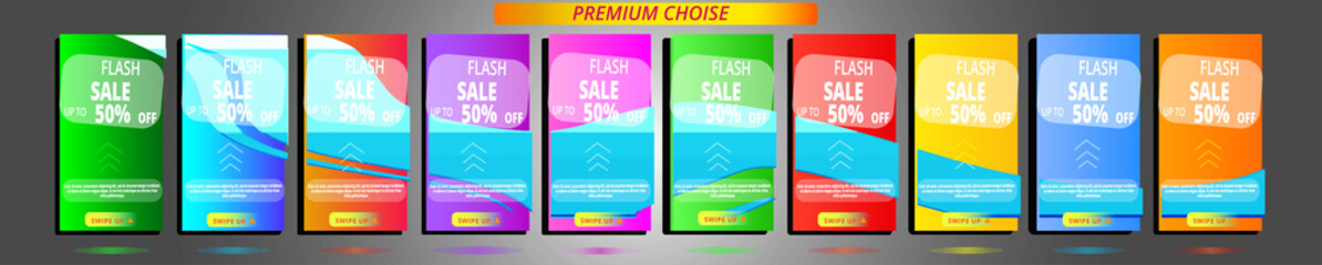3 D Christmas snow effect on abstract mobile for flash sale banners. Flash sale special offer set. Sale banner template for your design vector.