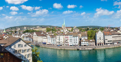 Fototapeta na wymiar Panoramic view of Zurich