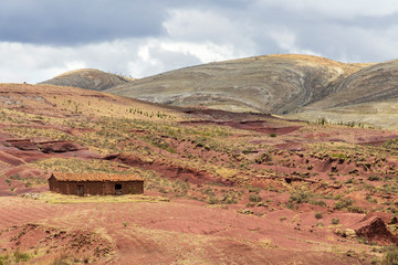 Maragua, Bolivia. 10-18-2019.  Mountains and houses at Maragua village in Bolivia.