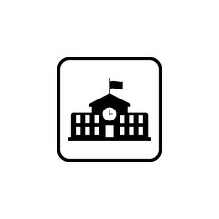 school building icon vector design symbol