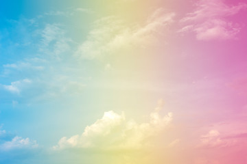 Naklejka na ściany i meble A soft fog cloud background with a pastel colored orange to blue gradient
