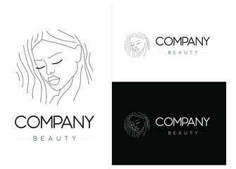 Beauty logo face line work