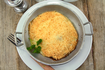 dish of hachis parmentier on a table