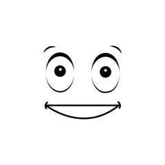 Emoji, smile icon. Simple line, outline vector of cartoon face icons for ui and ux, website or mobile application