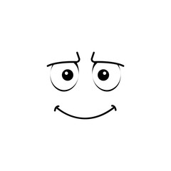 Emoji, smile icon. Simple line, outline vector of cartoon face icons for ui and ux, website or mobile application