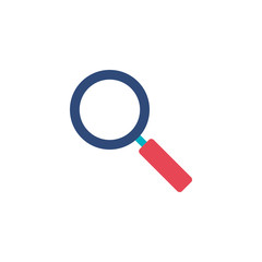 magnifying glass flat style icon