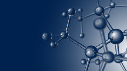 Molecular structure of microcrystalline molecular model - obrazy, fototapety, plakaty