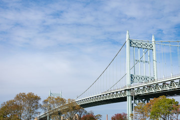 The Triborough Bridge connecting Astoria Queens New York to Wards and Randall's Island