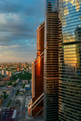 Moscow-city (Moscow International Business Center) at sunset, Russia