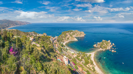 Fototapeta na wymiar Island Isola Bella in Taormina, Italy