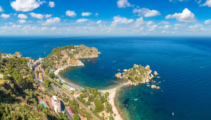 Fototapeta premium Island Isola Bella in Taormina, Italy