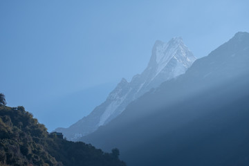 Dhaulagiri mountain peak, Annapurna base camp trek