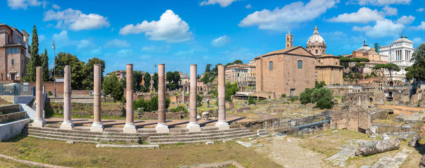 Ancient ruins of Forum in Rome