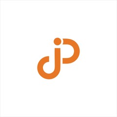 Creative letter jp logo Template simple
