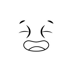 Emoji, cry icon. Simple line, outline vector of cartoon face icons for ui and ux, website or mobile application