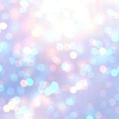 Fototapeta premium Amazing glitter background. Abstract bokeh texture. Blur blue lilac pink white gradient illustration. Defocus brilliance pattern.