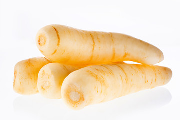 Arracacha (Arracacia xanthorrhiza) isolated in white background