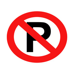 no parking in this area design vector isolated on white background