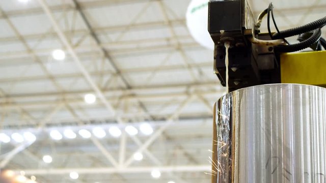 Electrical discharge machine for metal cut. EDM technology for heavy industry.