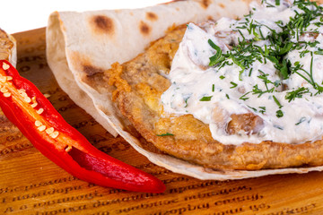 Pork chop with fox sauce