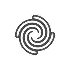 Cyclone icon in a flat style.Vector illustration.